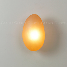 Бра Cloyd GEROLL W1 / шир. 22 см - латунь - янтарное стекло (арт.20376)