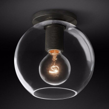 Потолочный светильник RH Utilitaire Globe  Shade Flushmount Black