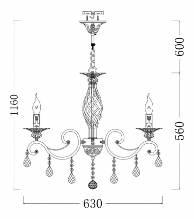 Подвесная люстра Grace ARM247-06-G фото 2
