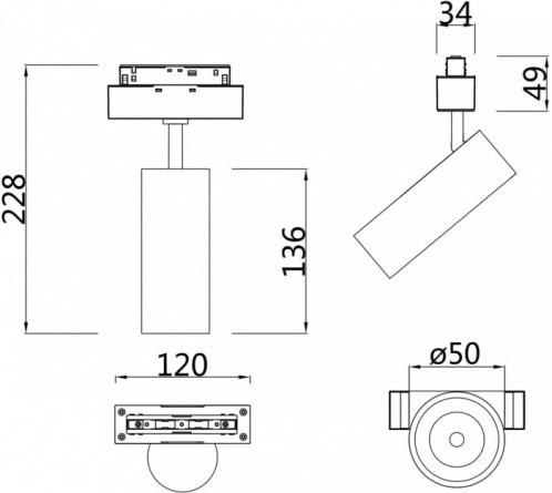 Трековый светильник Focus LED TR019-2-10W4K-W фото 2