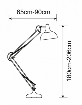Торшер Goliath A2487PN-1BK фото 2