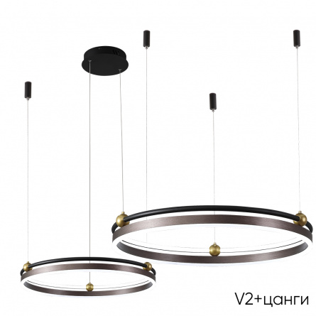 Люстра Crystal Lux FERNANDO SP123W LED COFFEE/BLACK фото 2