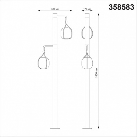 Наземный фонарь Street 358583 фото 3