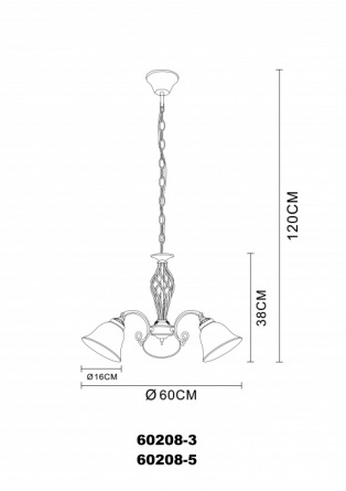 Подвесная люстра Odin 60208-3 фото 3