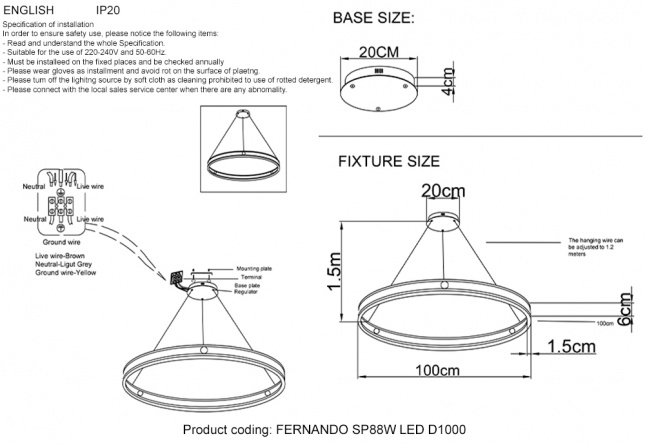 Люстра Crystal Lux FERNANDO SP123W LED COFFEE/BLACK фото 23