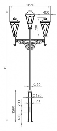 Наземный фонарь Murabelle 550-43/b-50 фото 2