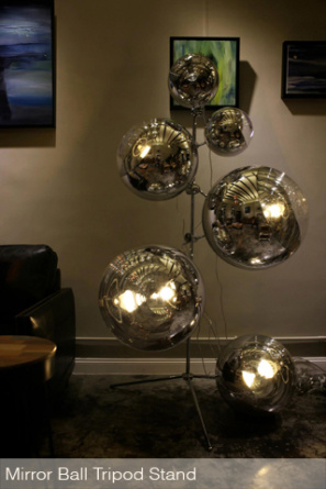 Торшер Mirror Ball Tripod Stand фото 2