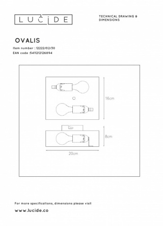 Настенный светильник Ovalis 12222/02/30 фото 3