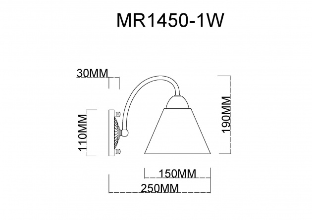 Бра Anna MR1450-1W фото 2