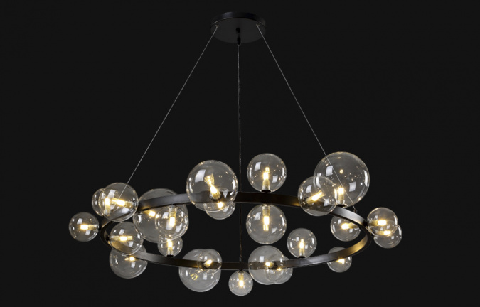 Люстра Crystal Lux AGATA SP15 V2 BLACK/TRANSPARENTE фото 9